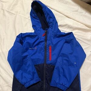 Swiss Tech Kids Raincoat with Blue and Red Accents